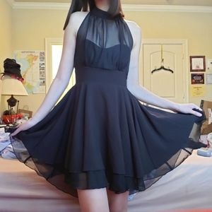 [SOLD]Black Panel Dress